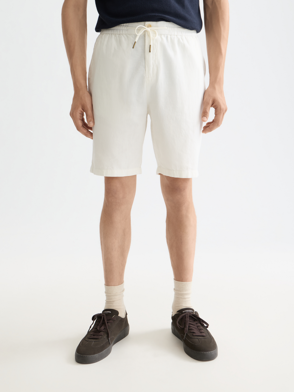 Fave cotton-linen shorts - Scotch & Soda AU