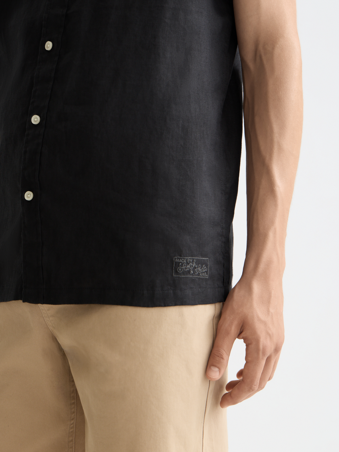 Short sleeved linen shirt - Scotch & Soda AU