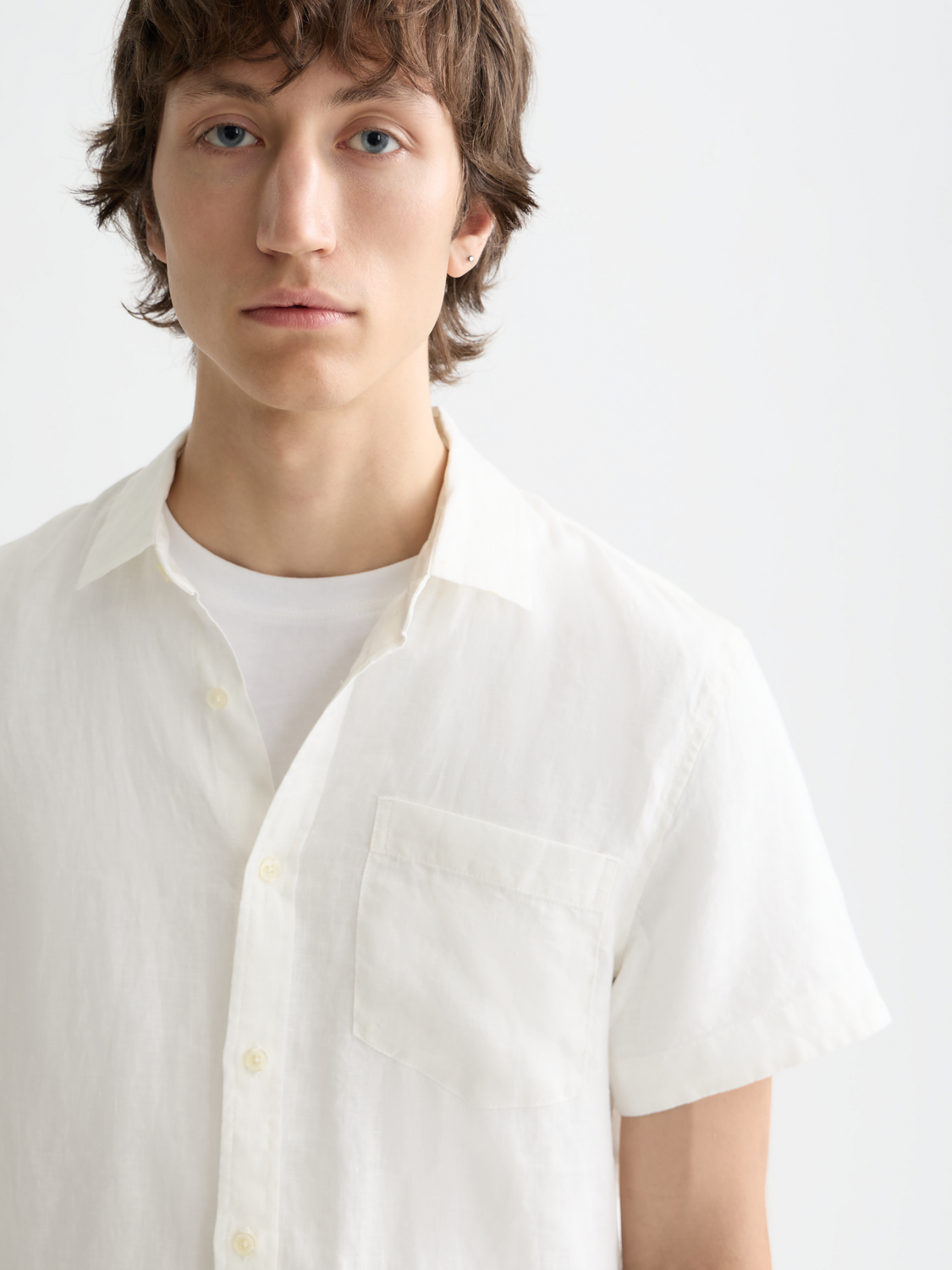 Short sleeved linen shirt - Scotch & Soda AU