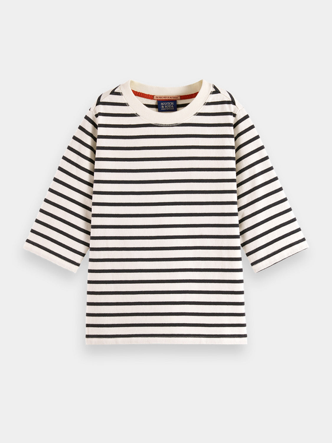 Kids - Denim washed breton t-shirt - Scotch & Soda AU