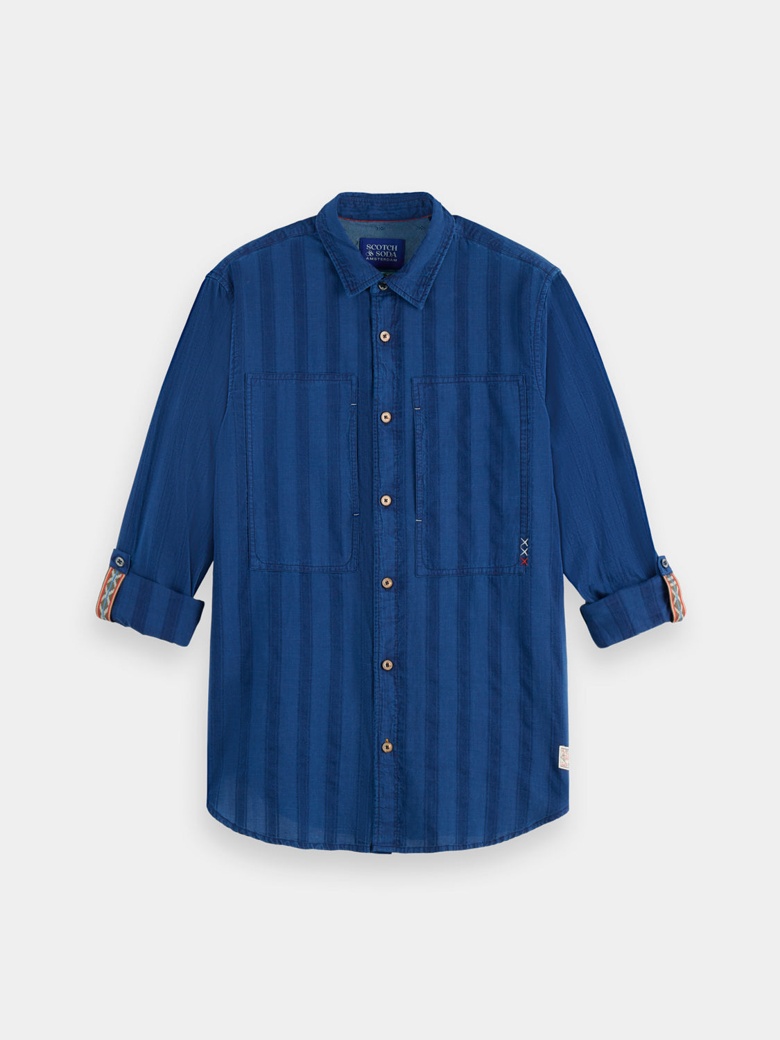 Textured indigo shirt - Scotch & Soda AU