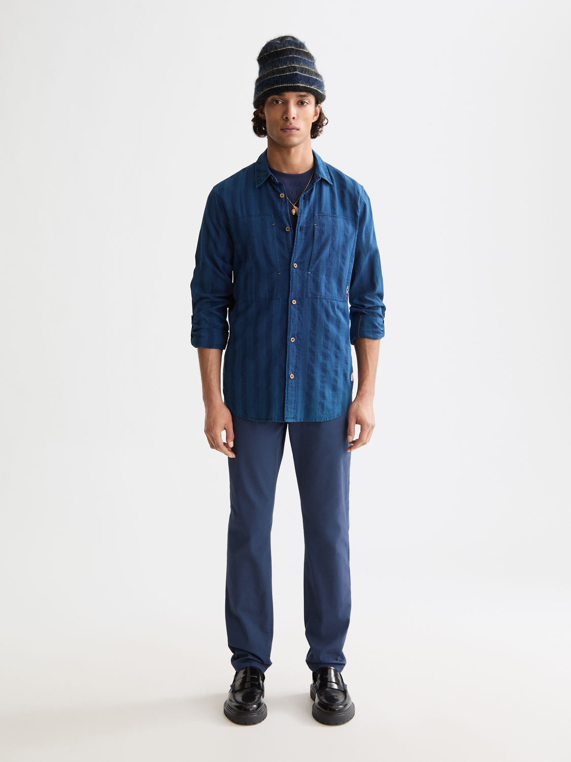 Textured indigo shirt - Scotch & Soda AU