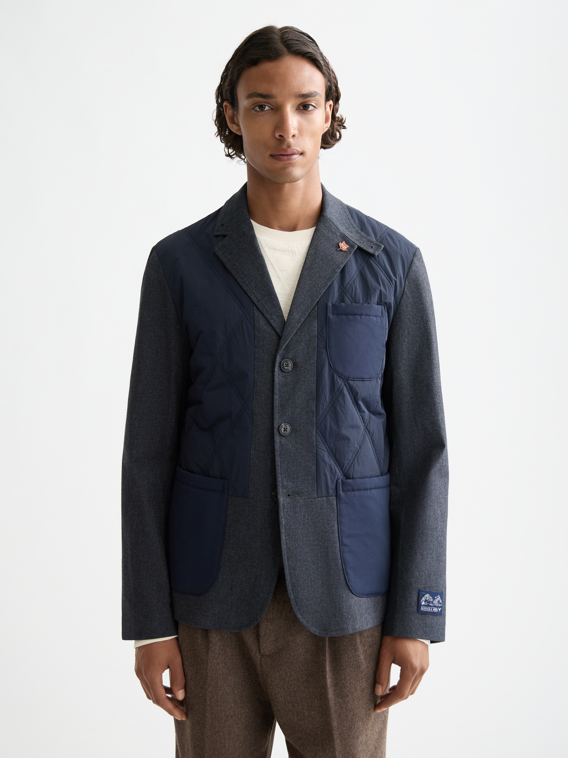 Colourblock padded blazer - Scotch & Soda AU