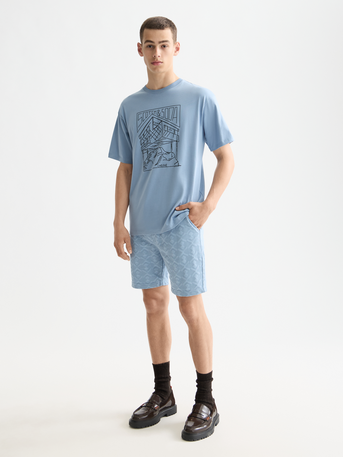 Jacquard terry sweatshorts - Scotch & Soda AU