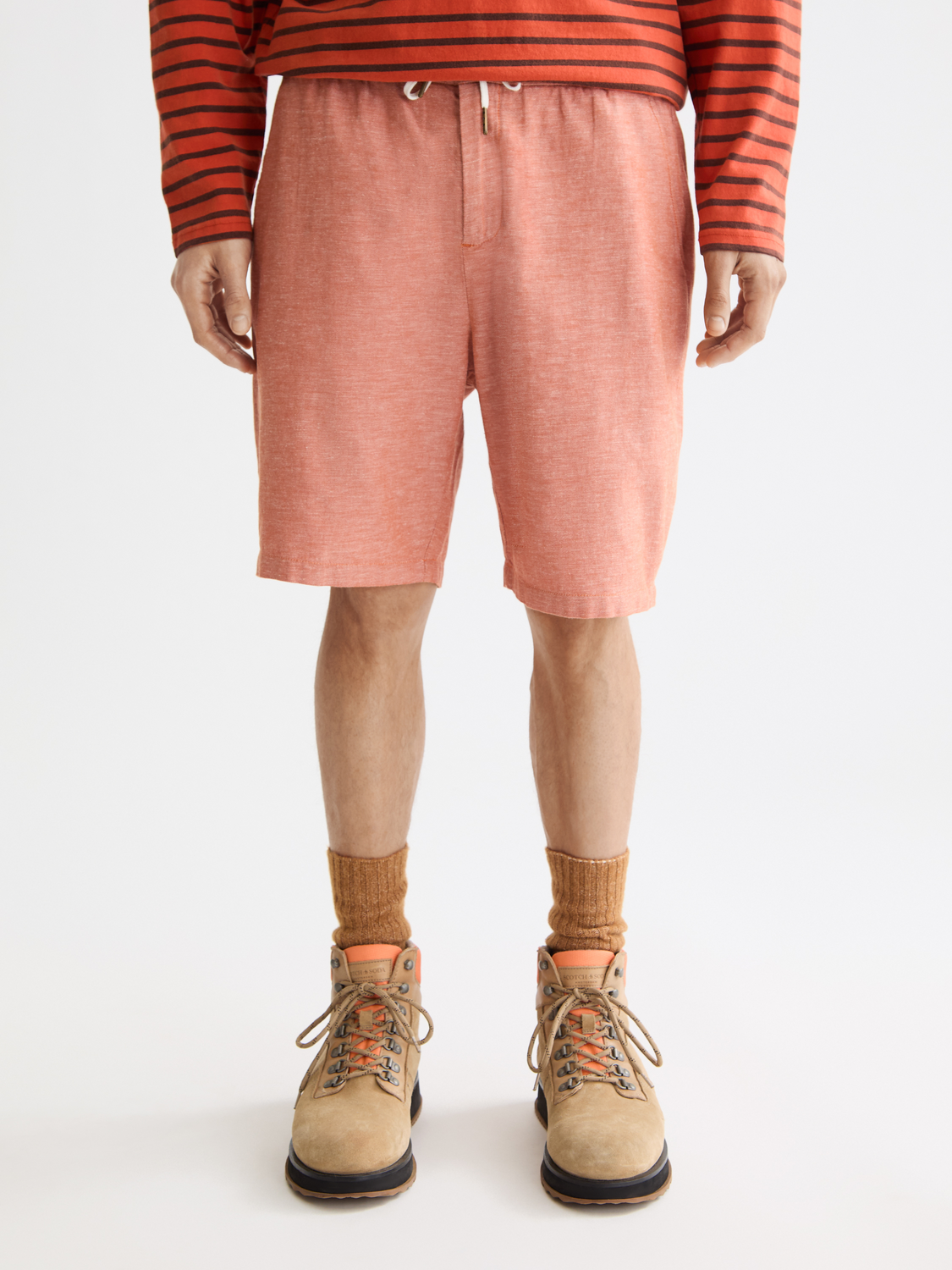 Fave cotton-linen shorts - Scotch & Soda AU