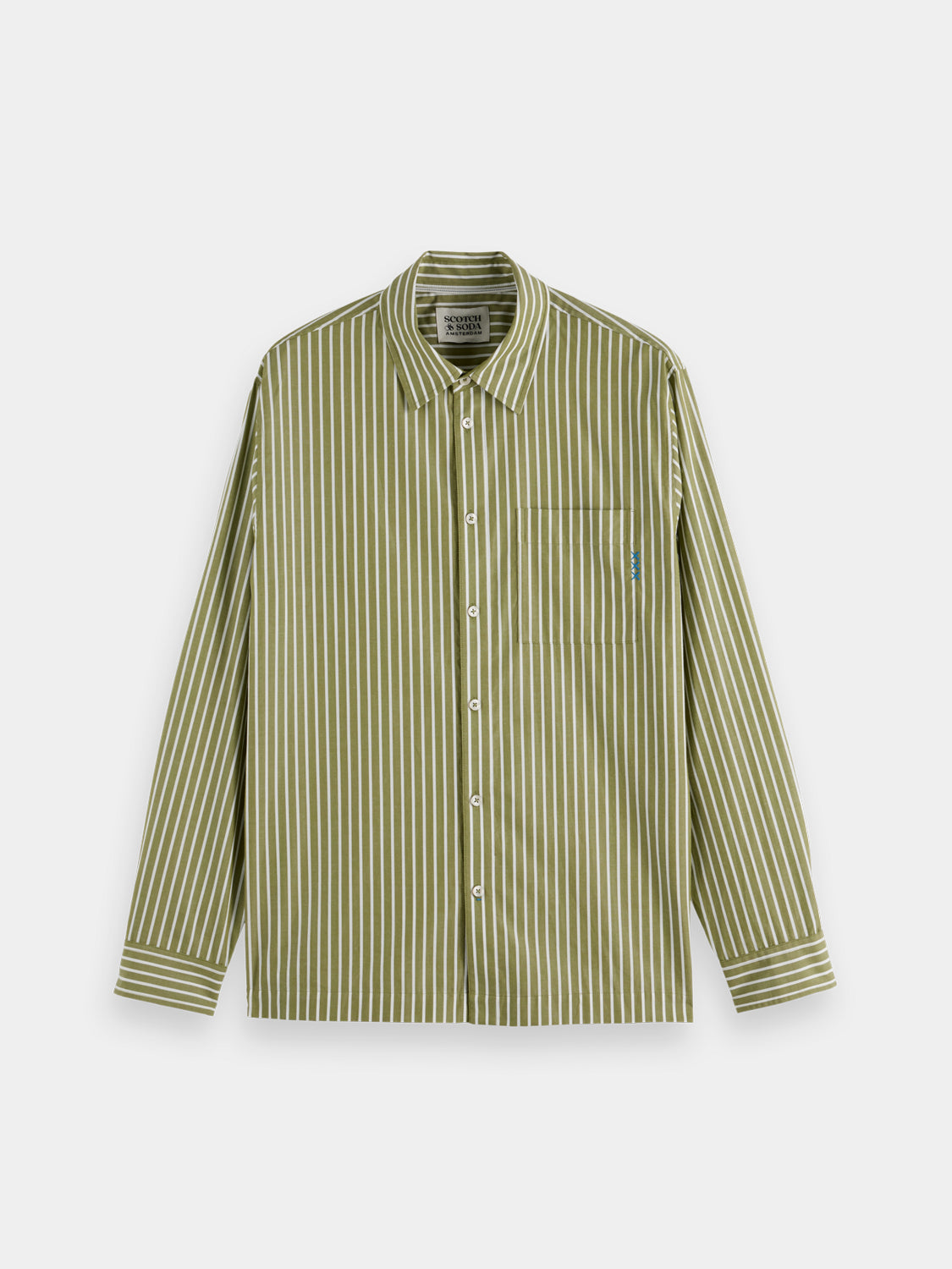 Striped poplin shirt - Scotch & Soda AU