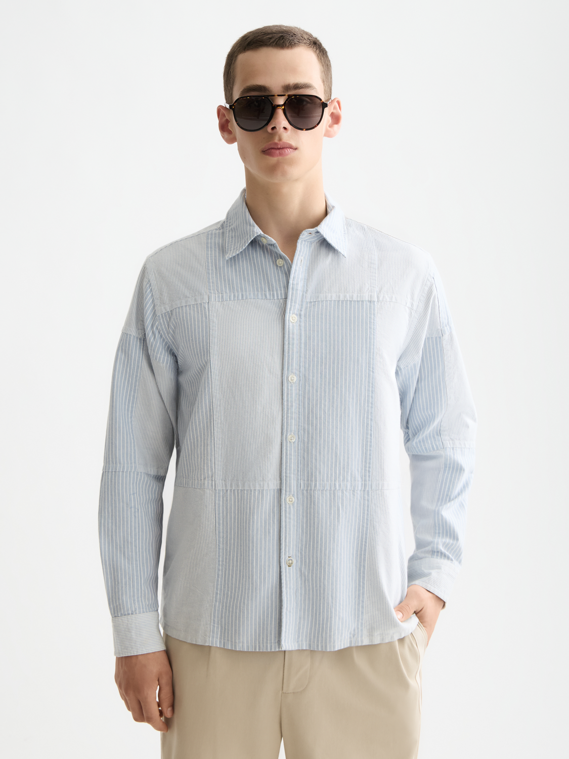 Patchwork Oxford shirt - Scotch & Soda AU
