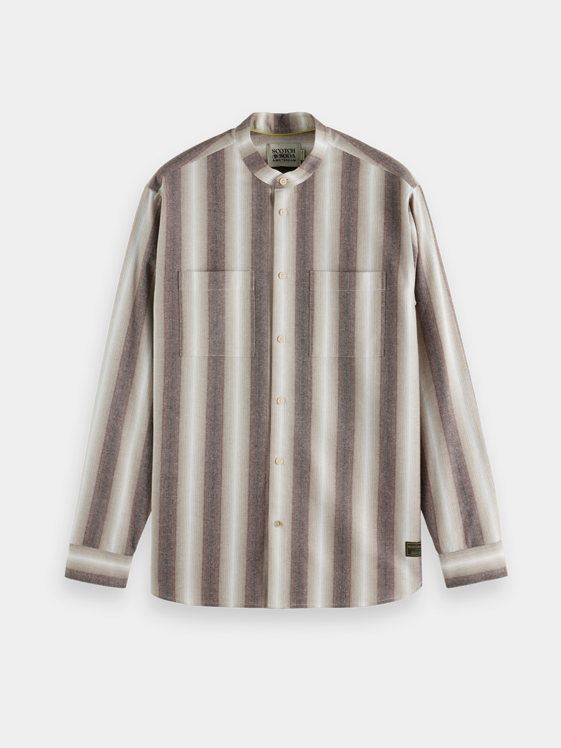 Shadow-striped cotton shirt - Scotch & Soda AU