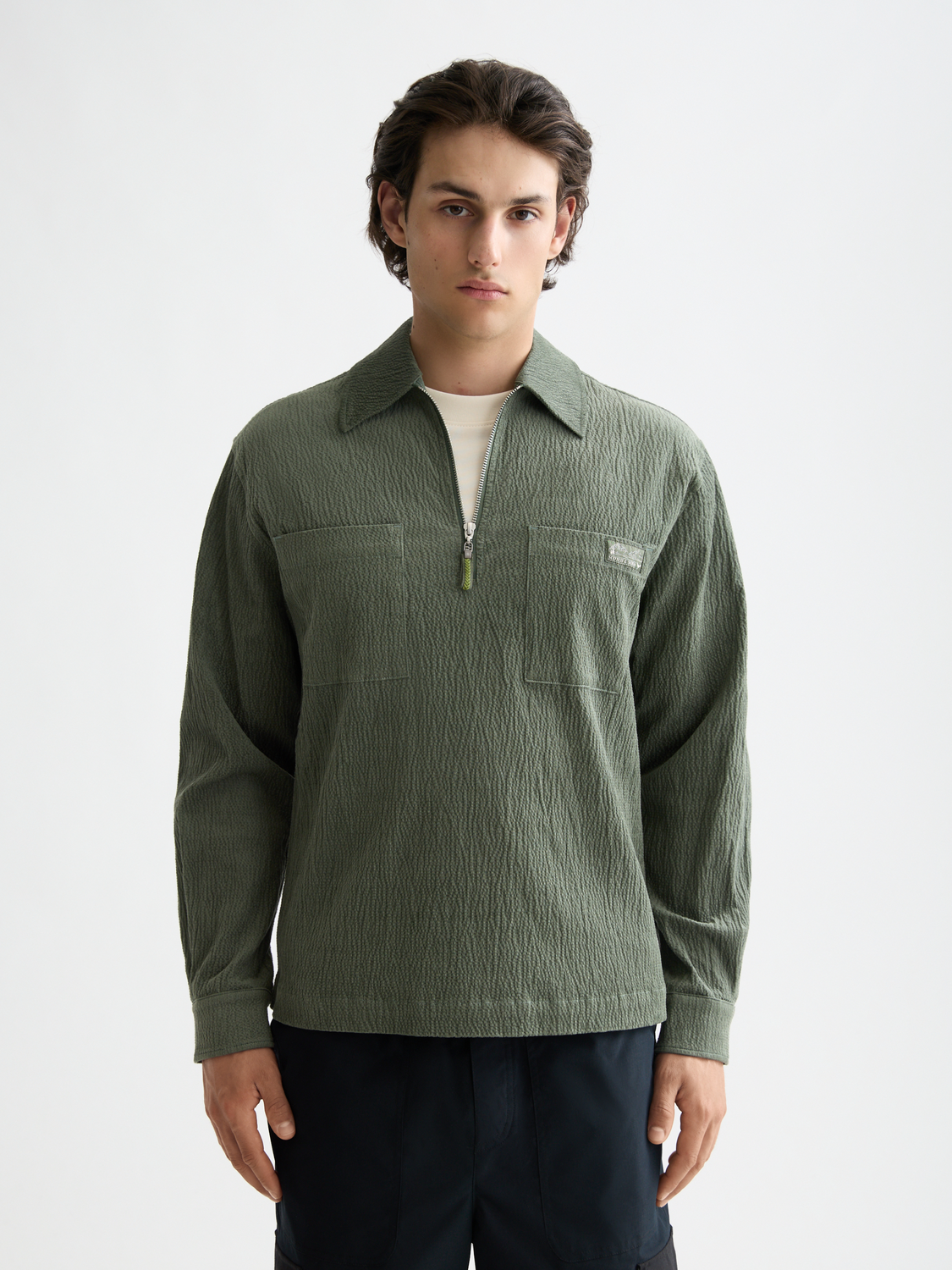 Quarter zip corduroy shirt - Scotch & Soda AU