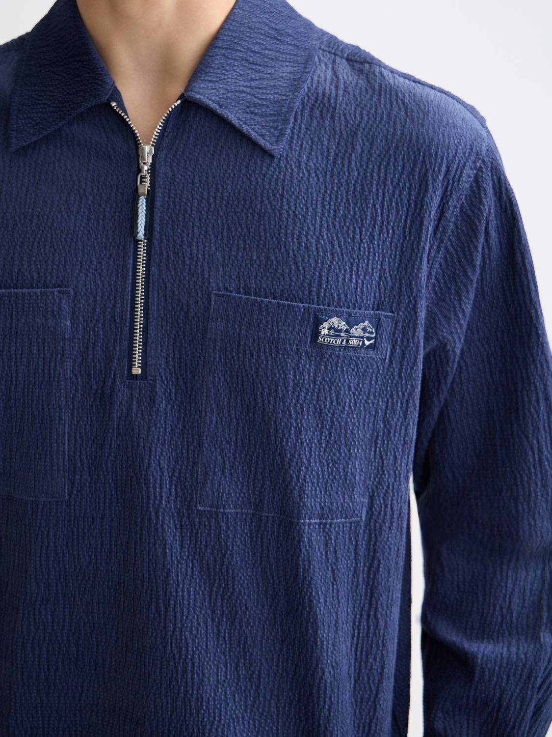 Quarter zip corduroy shirt - Scotch & Soda AU