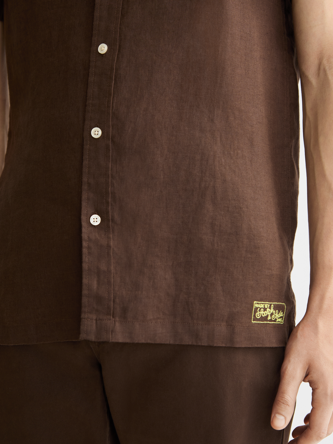 Short sleeved linen shirt - Scotch & Soda AU