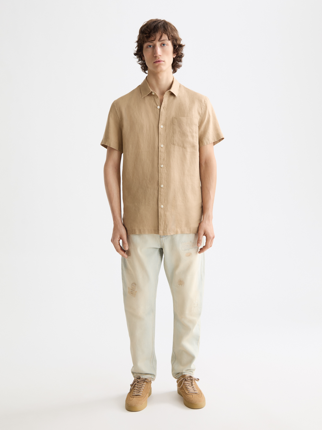 Short sleeved linen shirt - Scotch & Soda AU