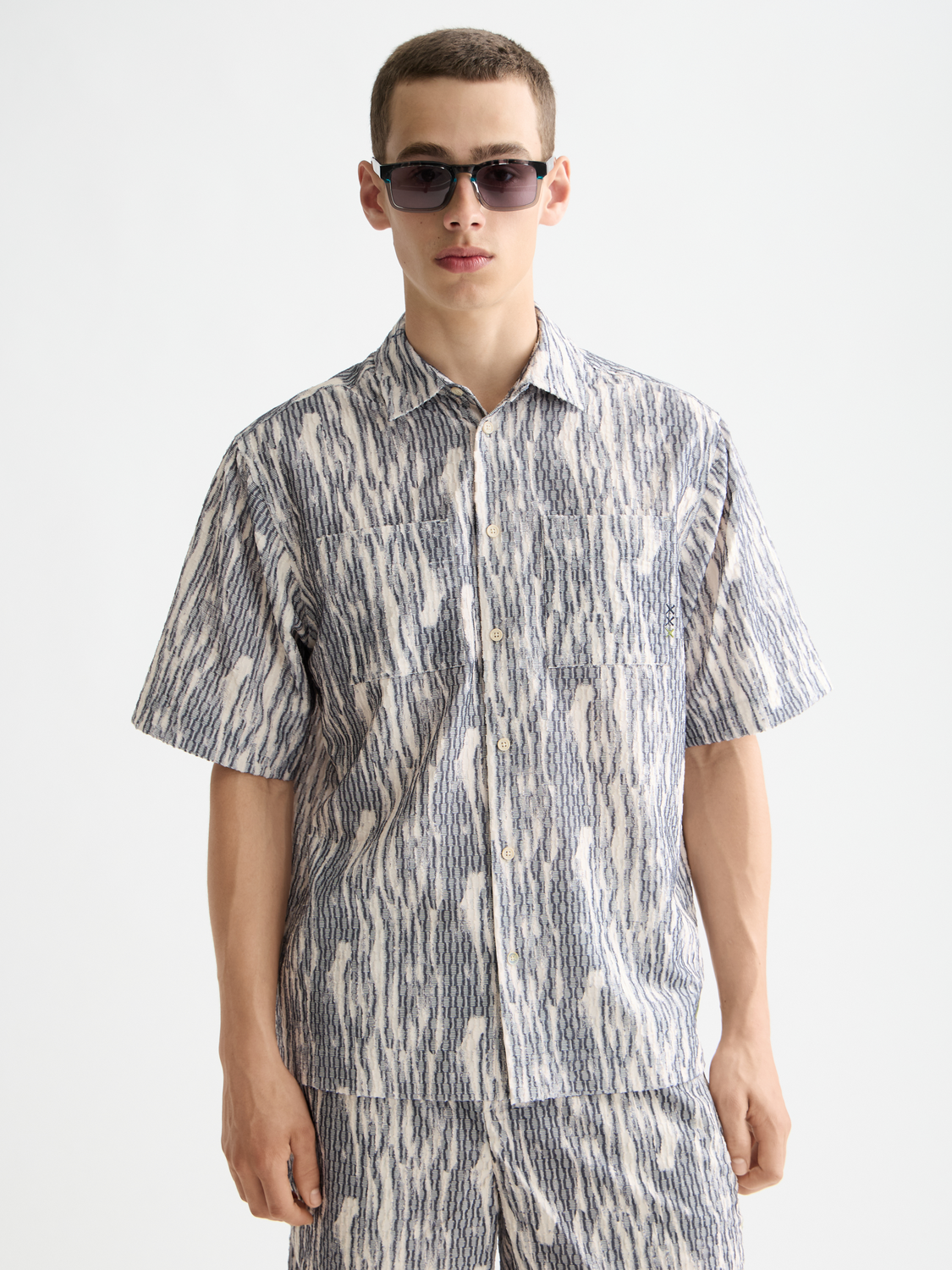 Jacquard short sleeved shirt - Scotch & Soda AU