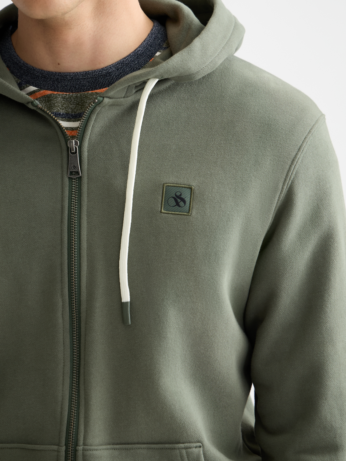 Zip-thru logo hoodie - Scotch & Soda AU