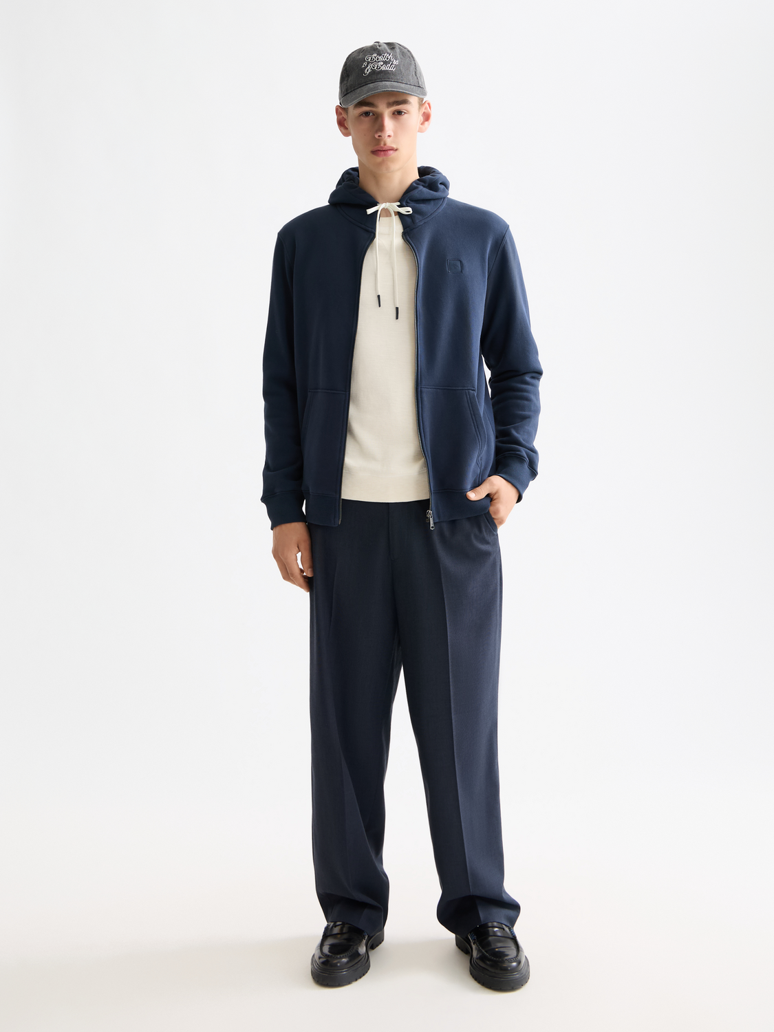 Zip-thru logo hoodie - Scotch & Soda AU