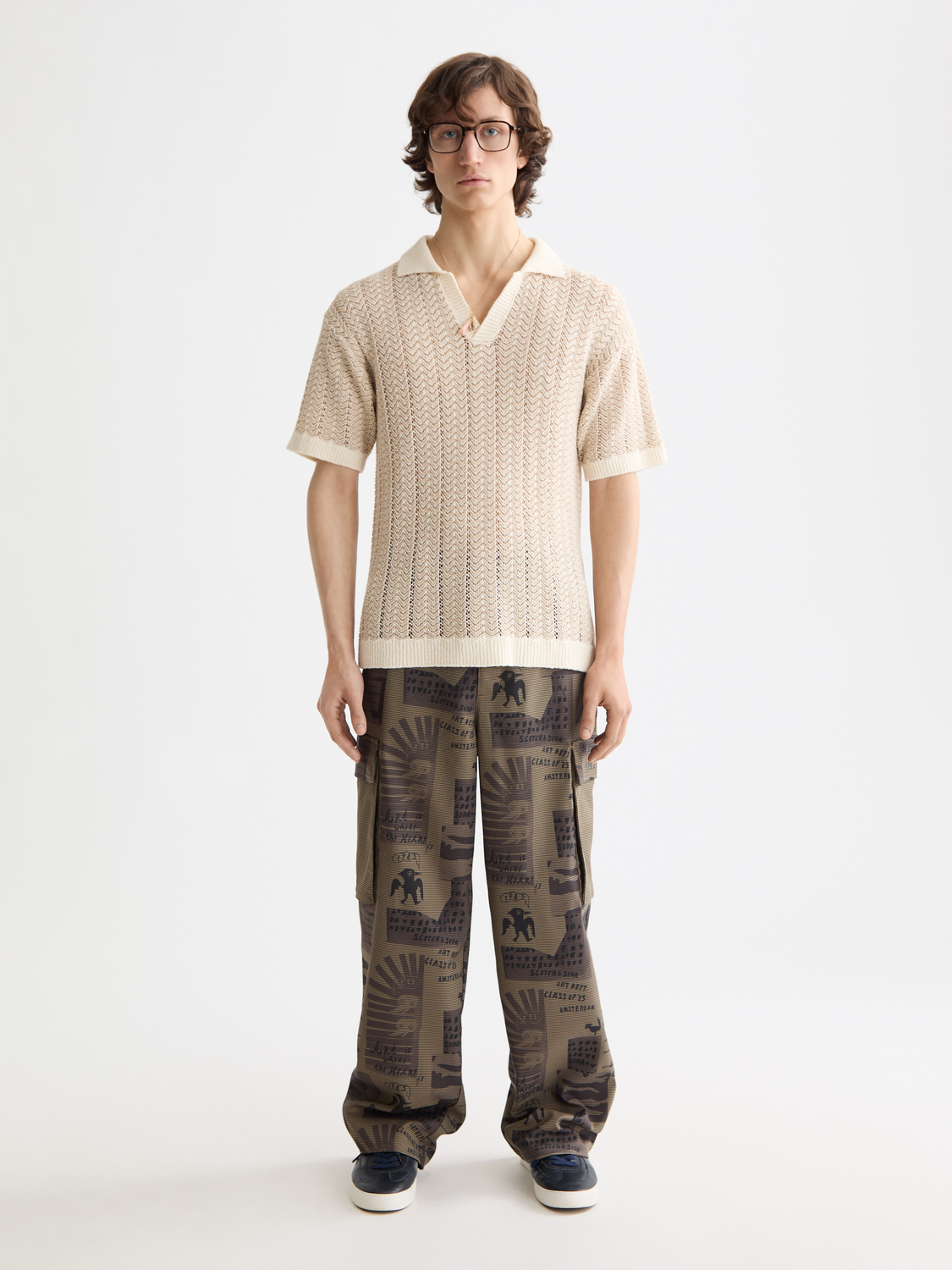 Knitted v-neck polo - Scotch & Soda AU