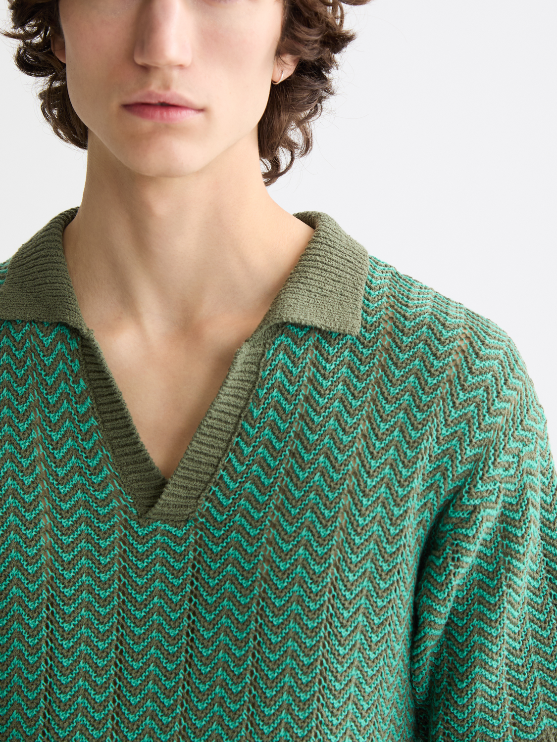 Knitted v-neck polo - Scotch & Soda AU