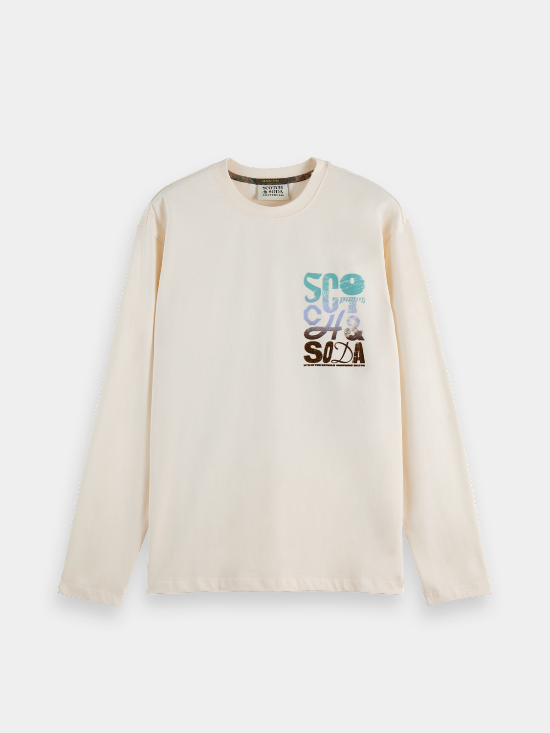 Long sleeved artwork t-shirt - Scotch & Soda AU