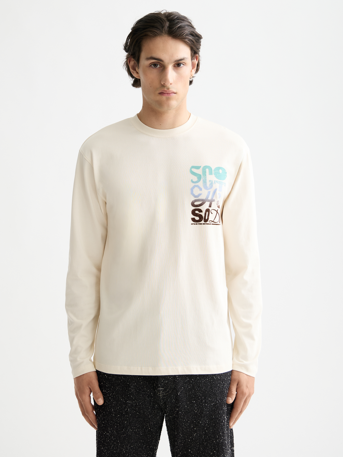 Long sleeved artwork t-shirt - Scotch & Soda AU
