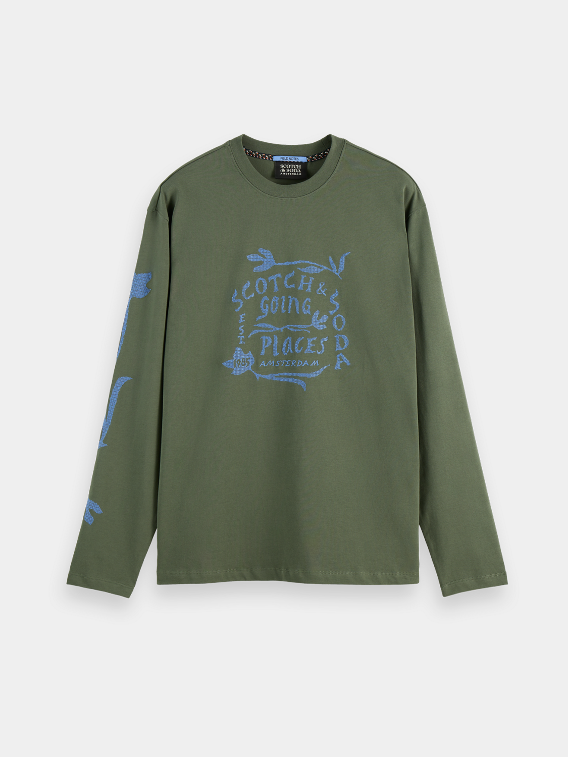 Long sleeved artwork t-shirt - Scotch & Soda AU