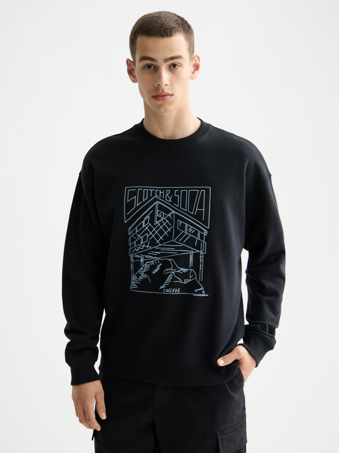 Chest logo sweatshirt - Scotch & Soda AU