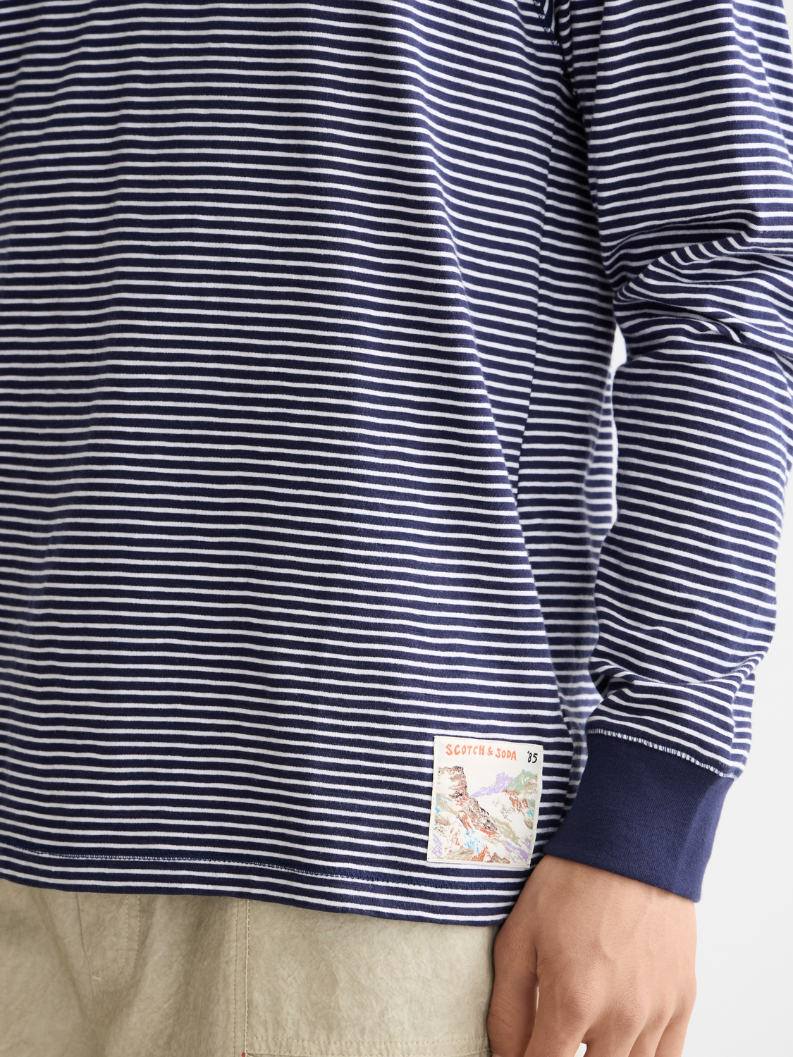 Striped henley shirt - Scotch & Soda AU