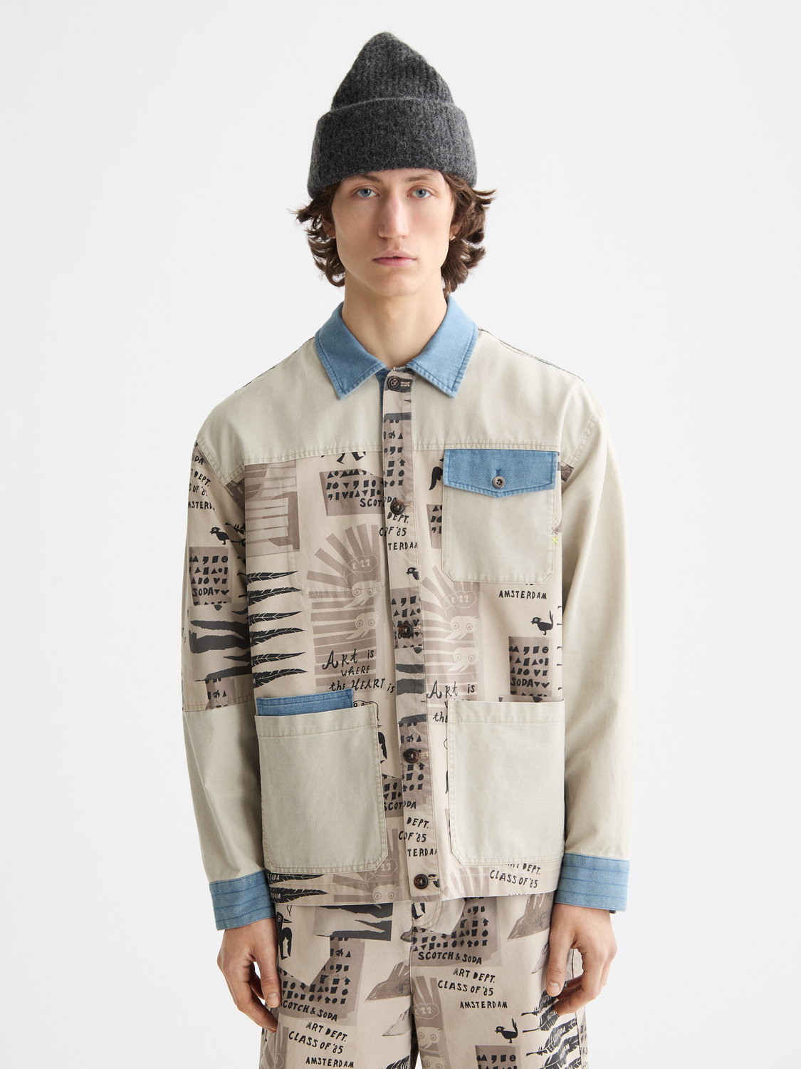 Printed worker jacket - Scotch & Soda AU