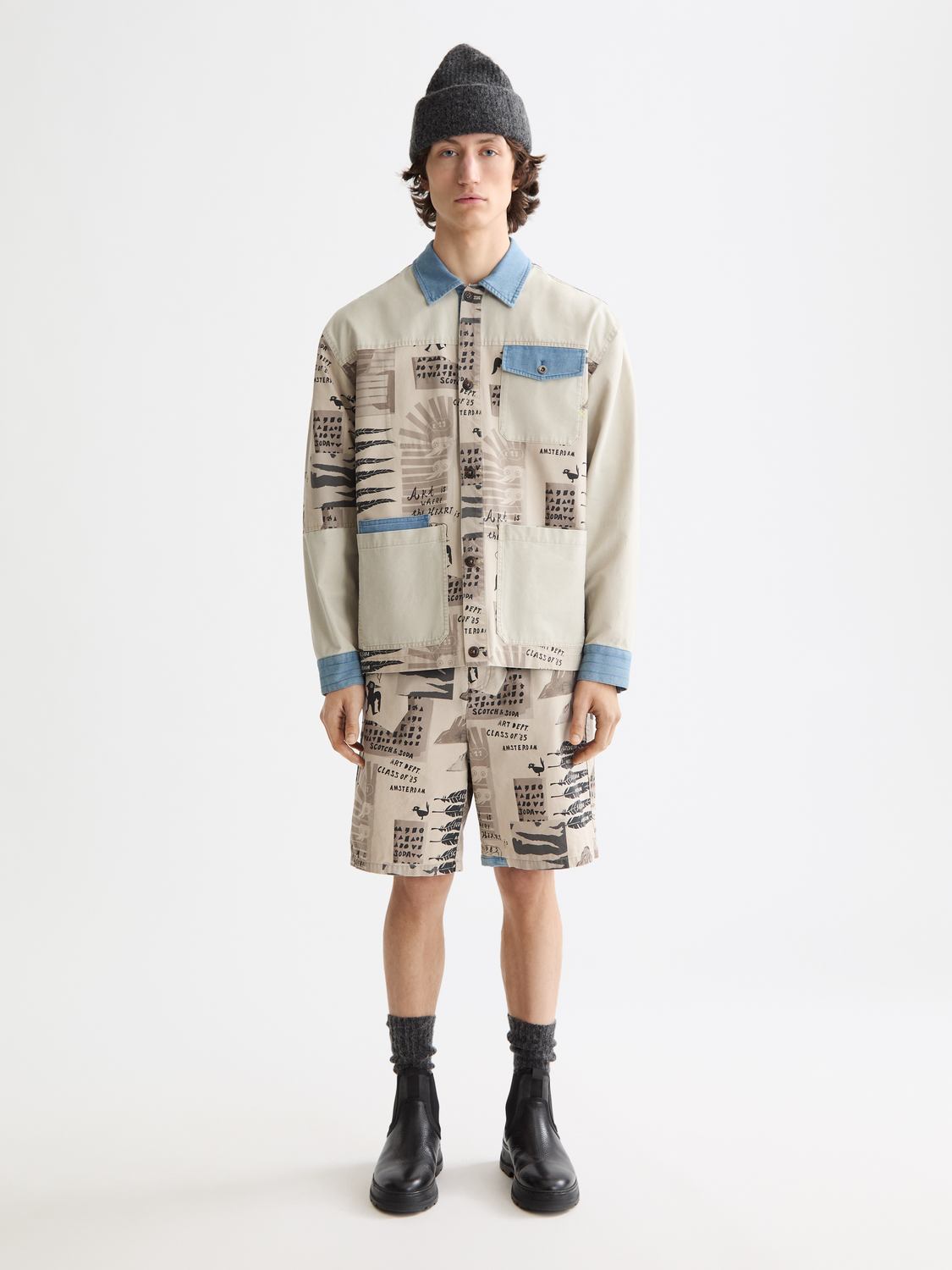 Printed worker jacket - Scotch & Soda AU