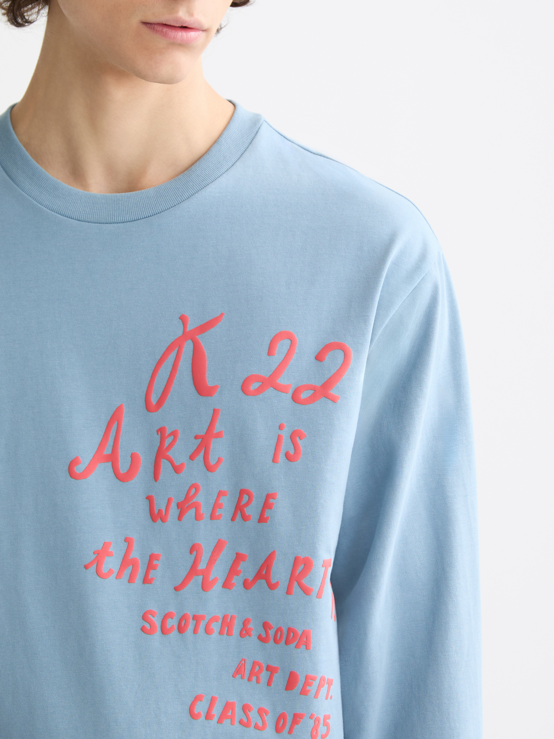 Long sleeved artwork t-shirt - Scotch & Soda AU