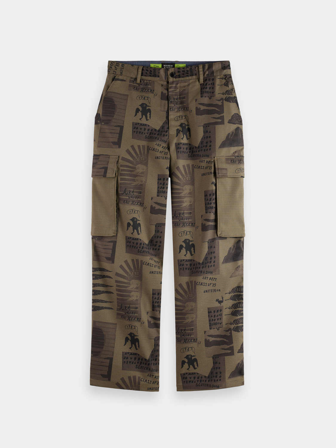 Printed cargo pants