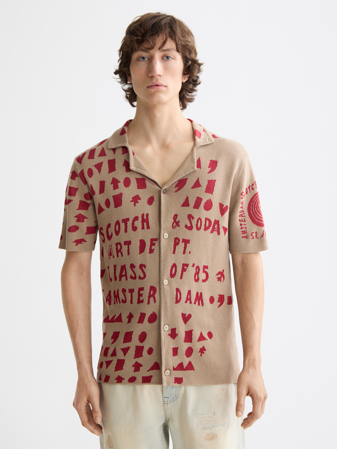 Jacquard knitted shirt - Scotch & Soda AU