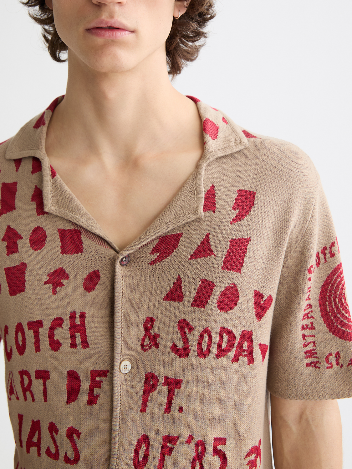 Jacquard knitted shirt - Scotch & Soda AU