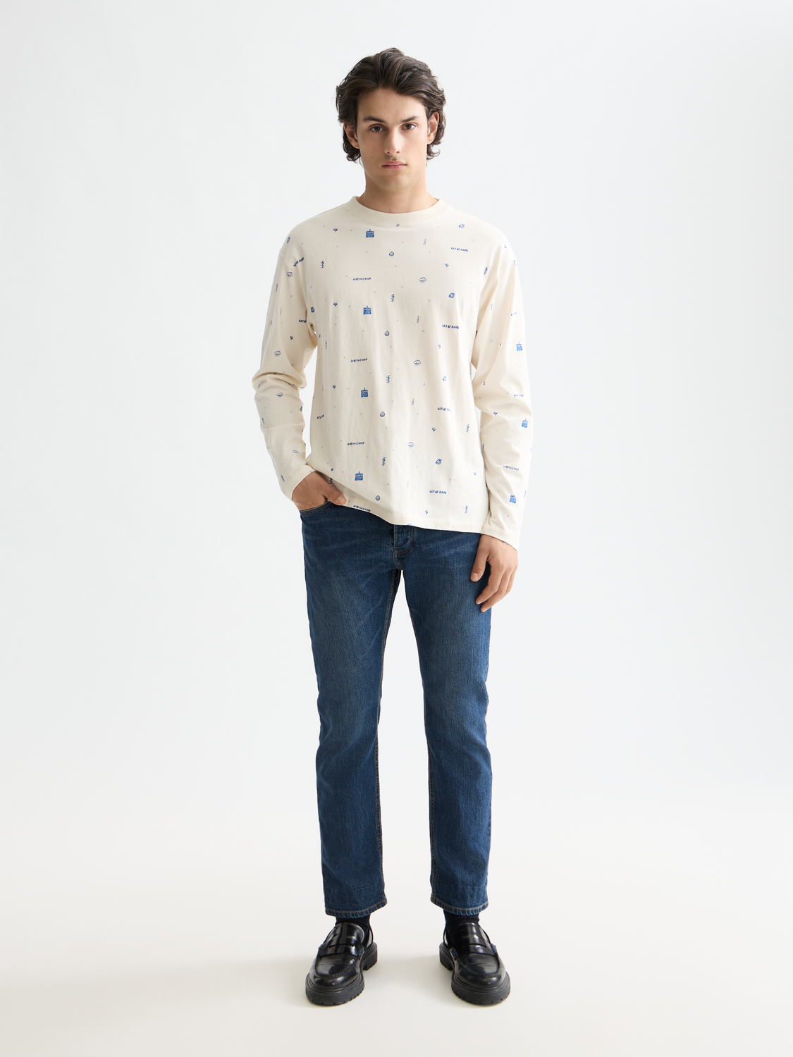 Printed long sleeved t-shirt - Scotch & Soda AU