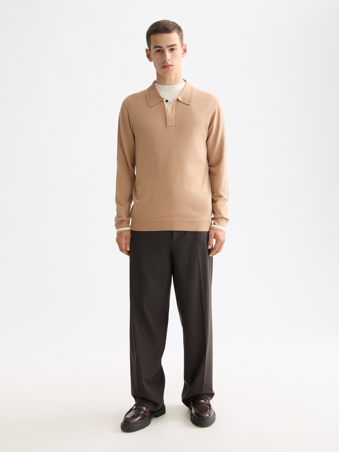 Knitted long sleeved polo - Scotch & Soda AU