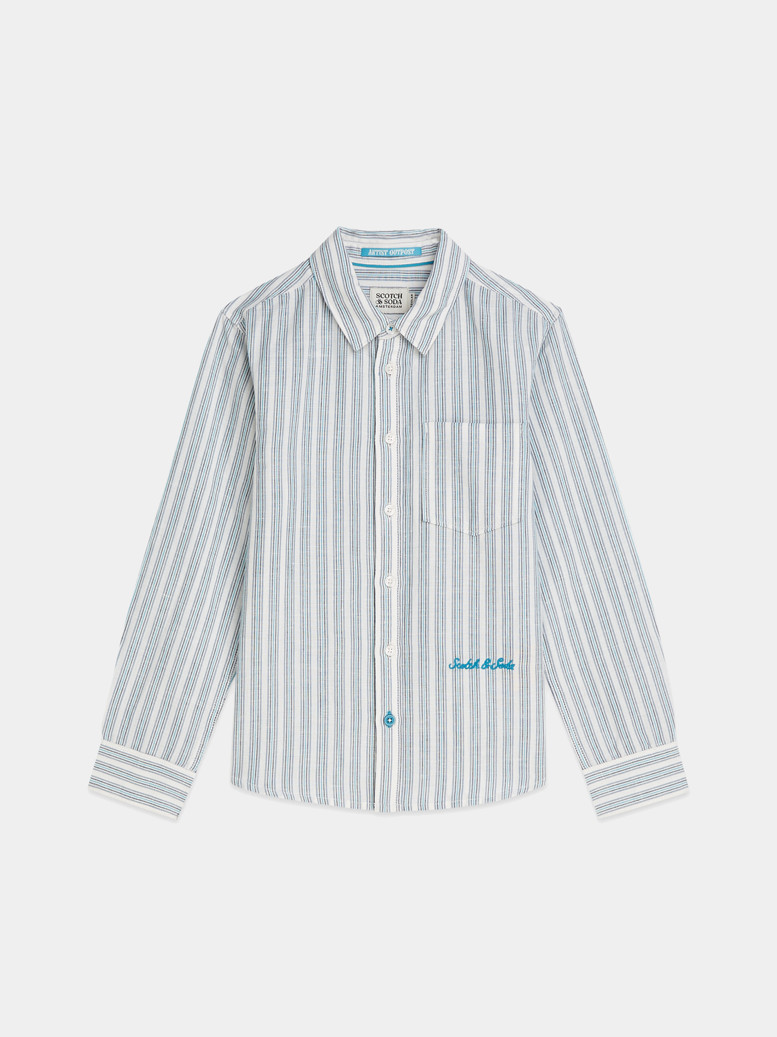 Kids - Striped linen shirt - Scotch & Soda AU