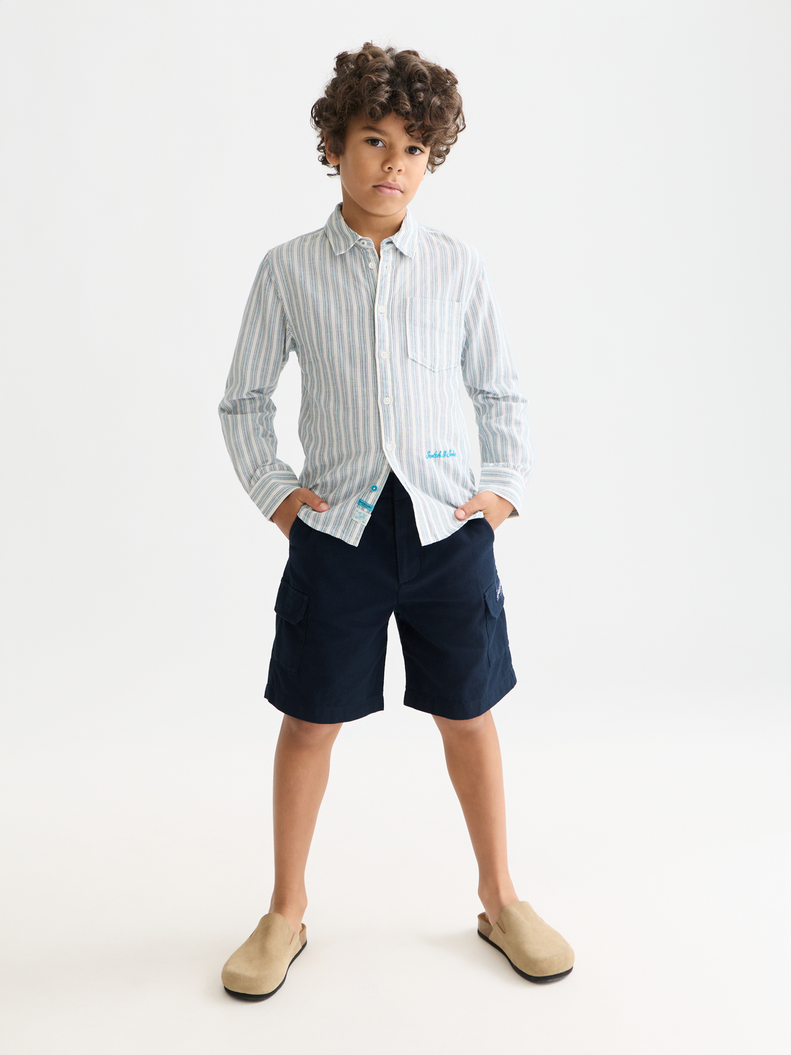 Kids - Striped linen shirt - Scotch & Soda AU