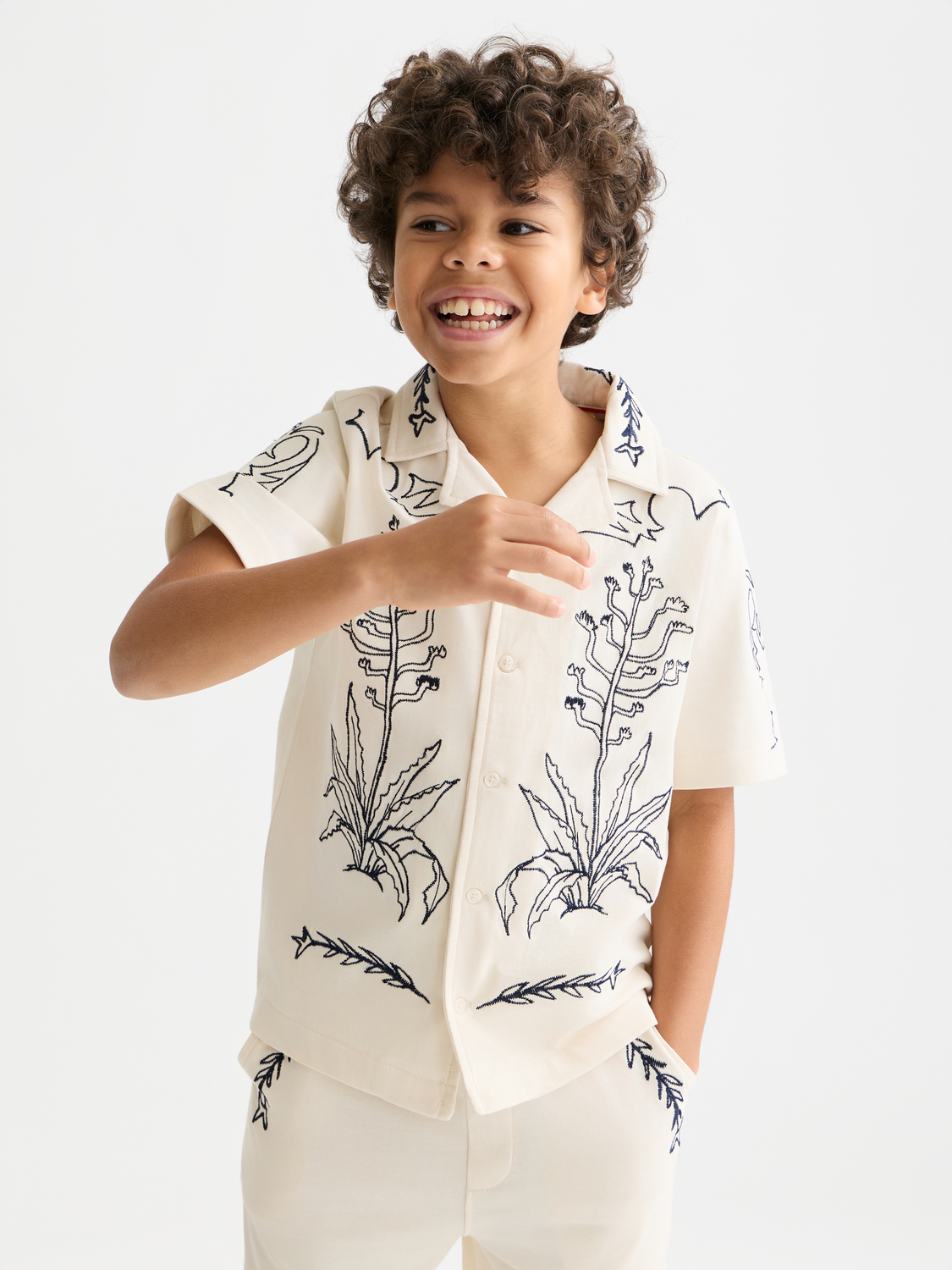Kids - Printed short sleeved shirt - Scotch & Soda AU