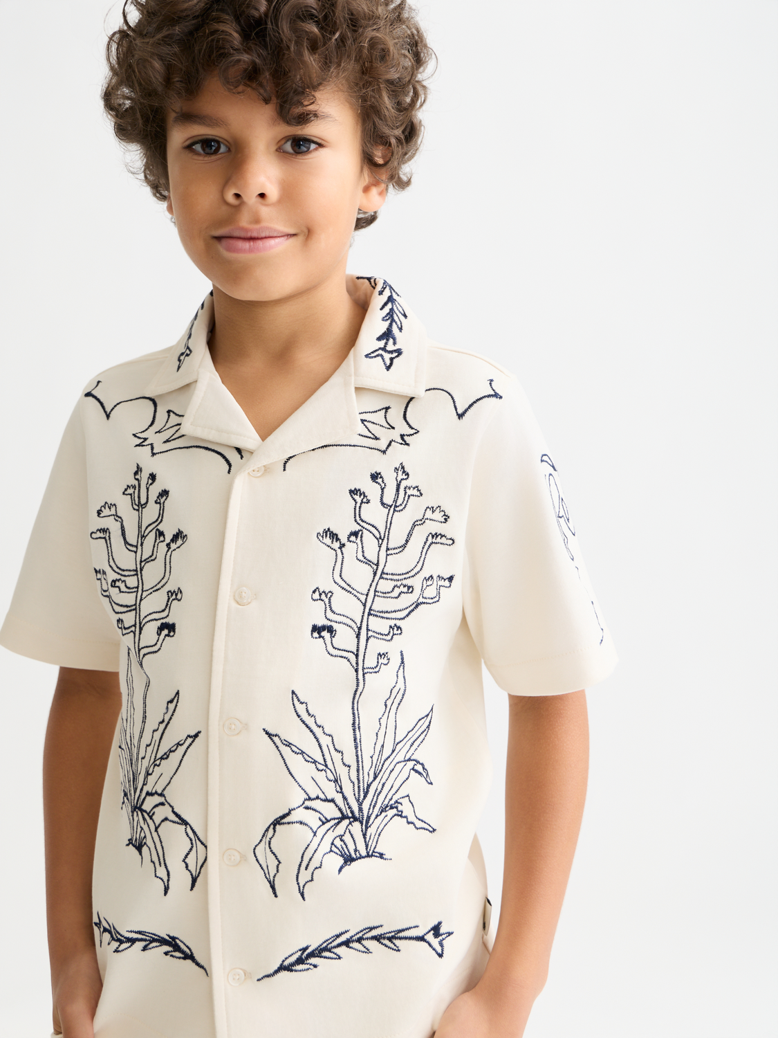 Kids - Printed short sleeved shirt - Scotch & Soda AU