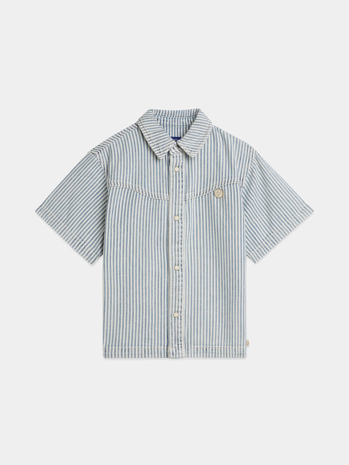 Kids - Denim short sleeved shirt - Scotch & Soda AU