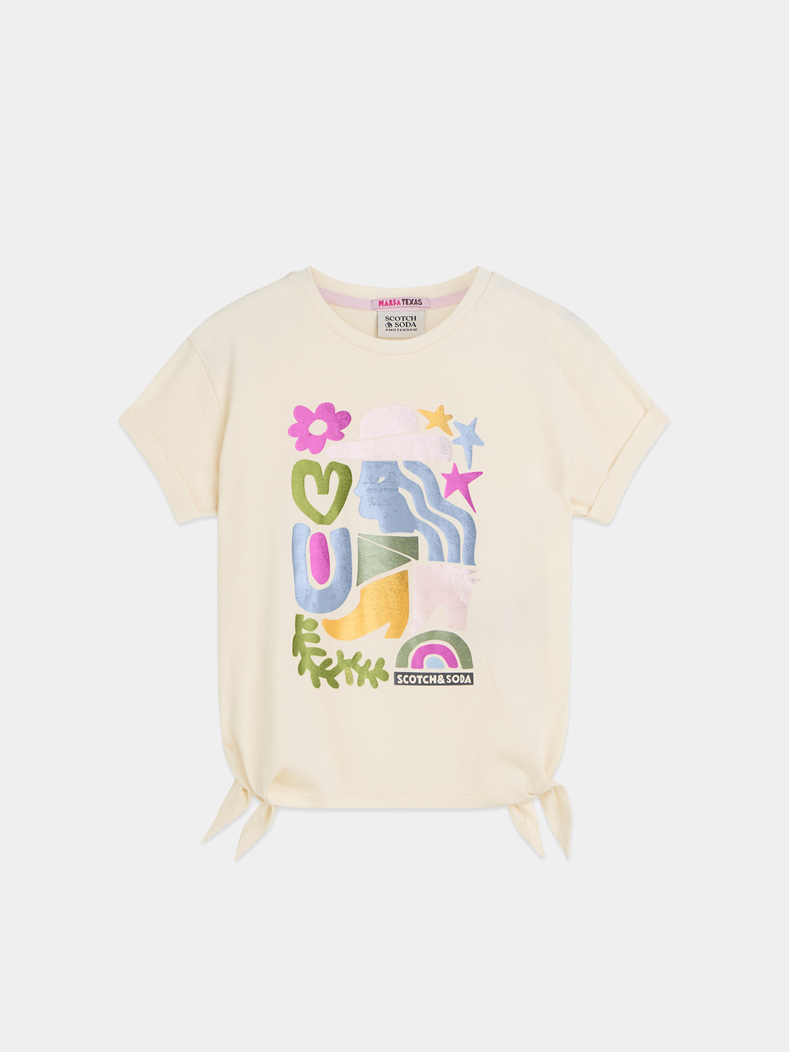 Kids - knotted artwork t-shirt - Scotch & Soda AU