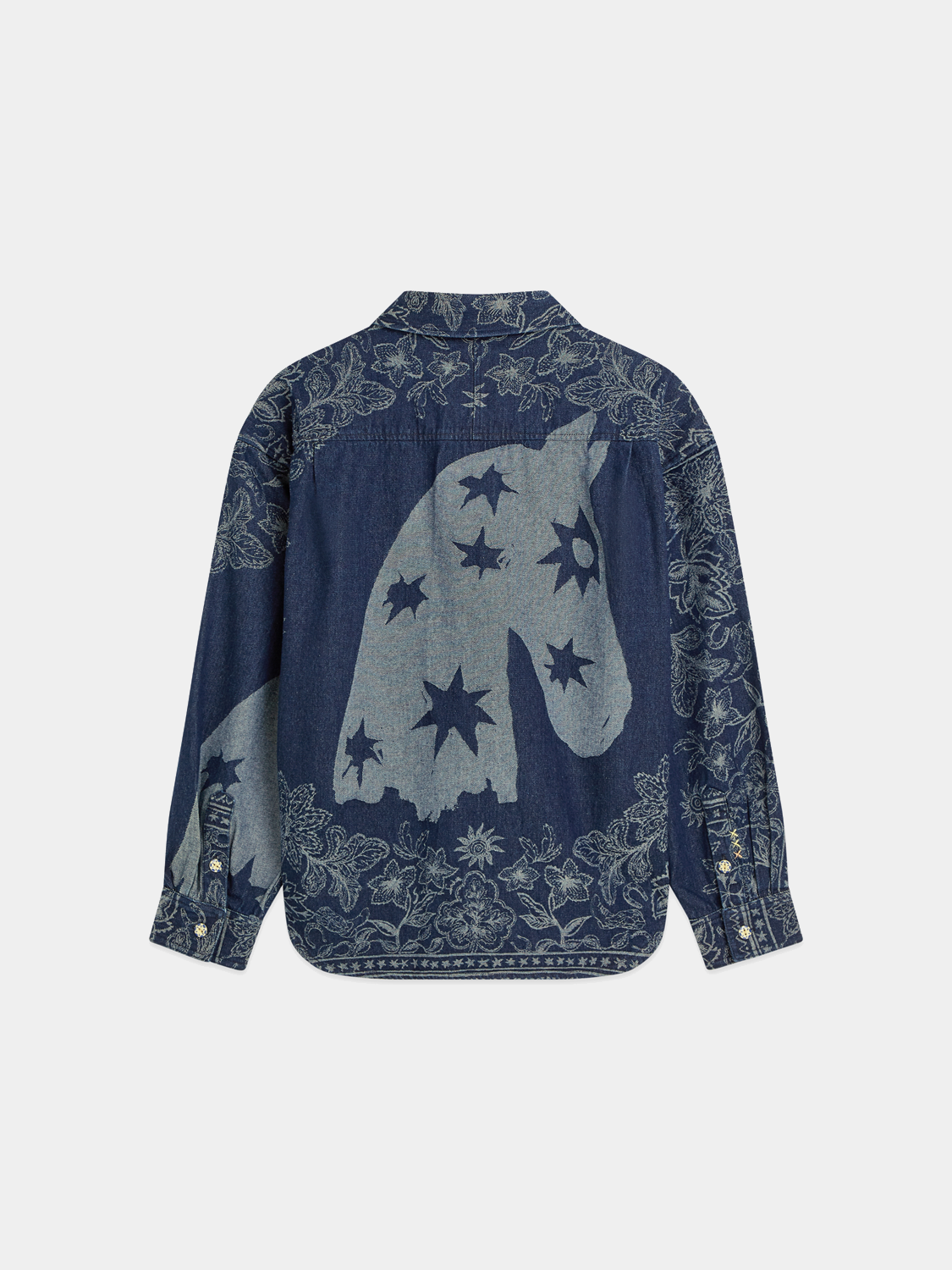 Denim jacquard overshirt - Scotch & Soda AU