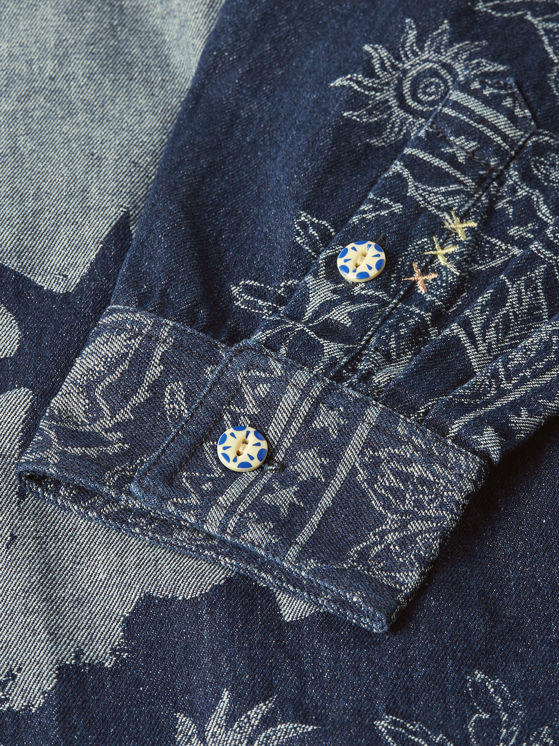 Denim jacquard overshirt - Scotch & Soda AU