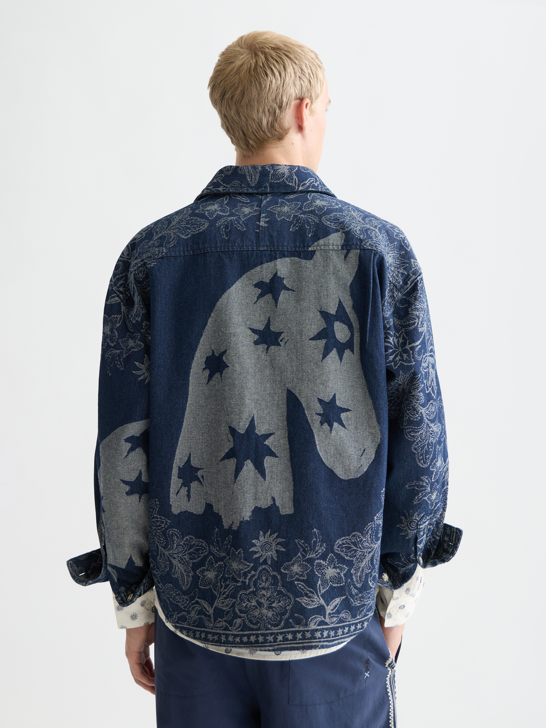 Denim jacquard overshirt - Scotch & Soda AU
