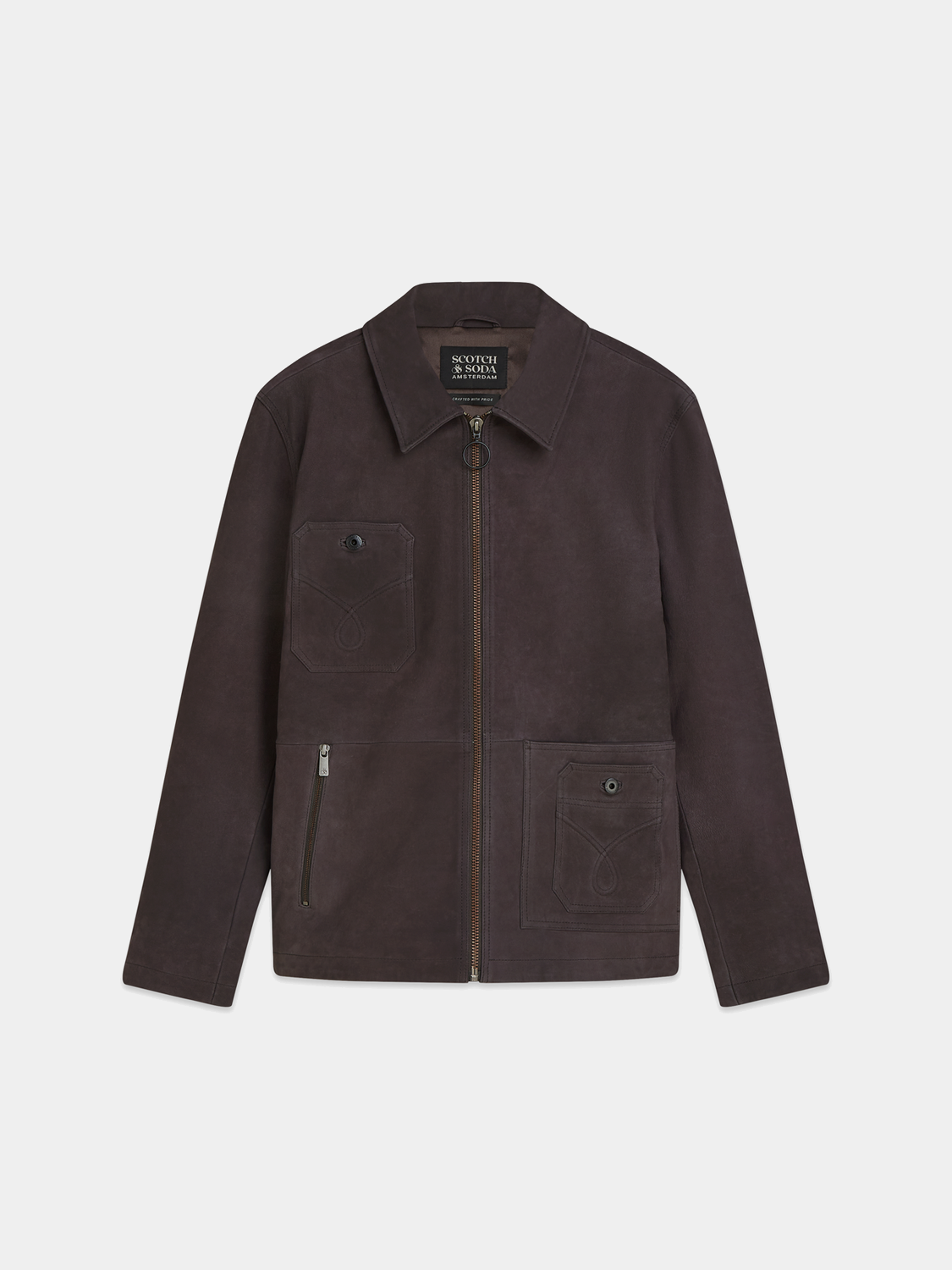 Suede leather jacket - Scotch & Soda AU