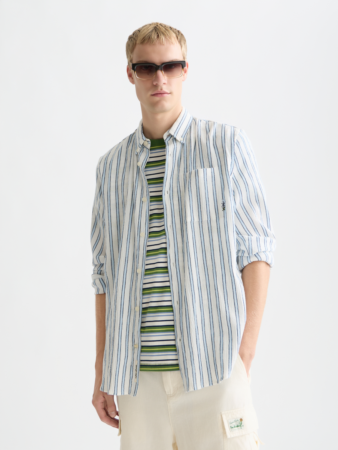 Striped crinkle shirt - Scotch & Soda AU