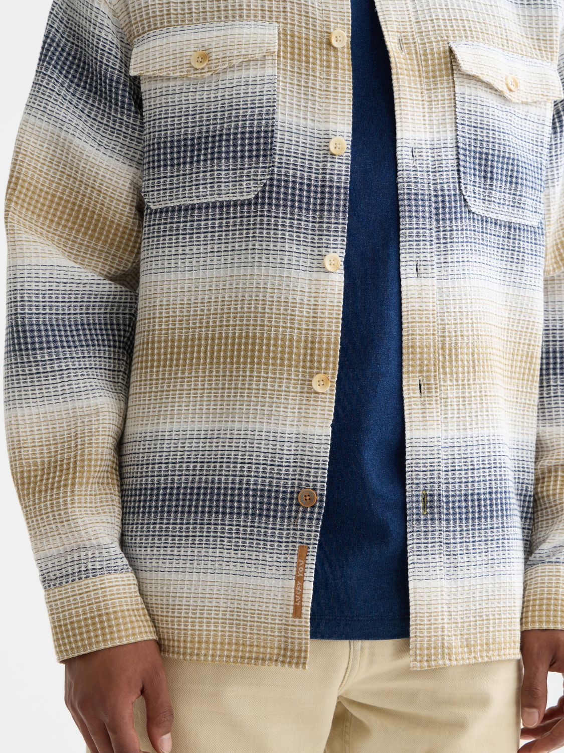 Striped waffle shirt - Scotch & Soda AU
