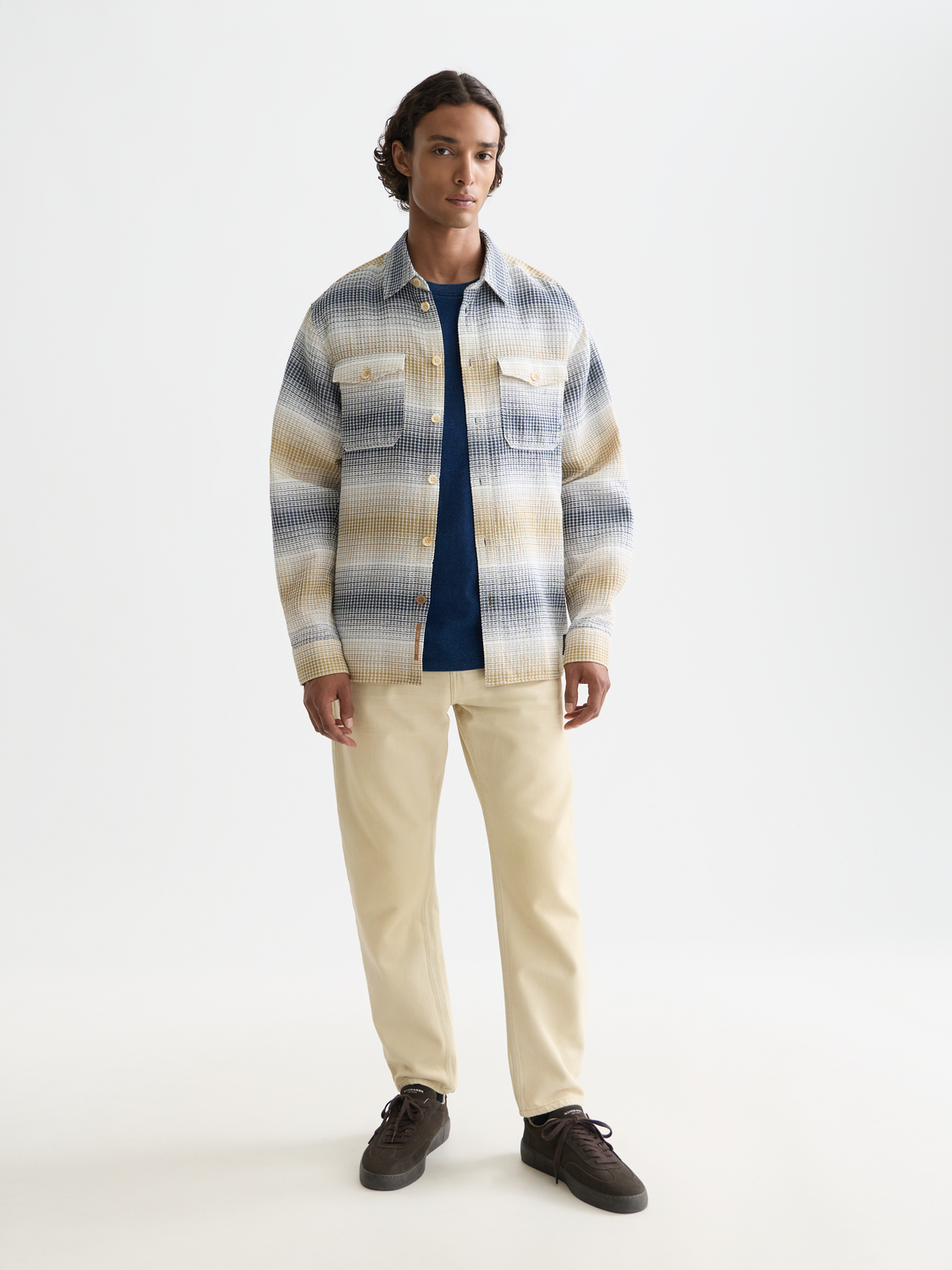 Striped waffle shirt - Scotch & Soda AU