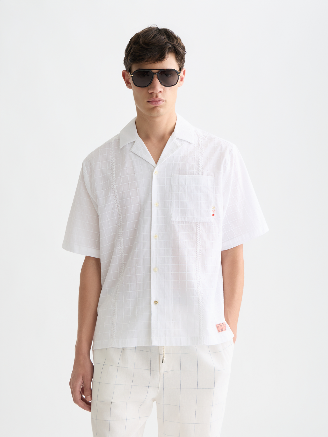 Embroidered short sleeved shirt - Scotch & Soda AU