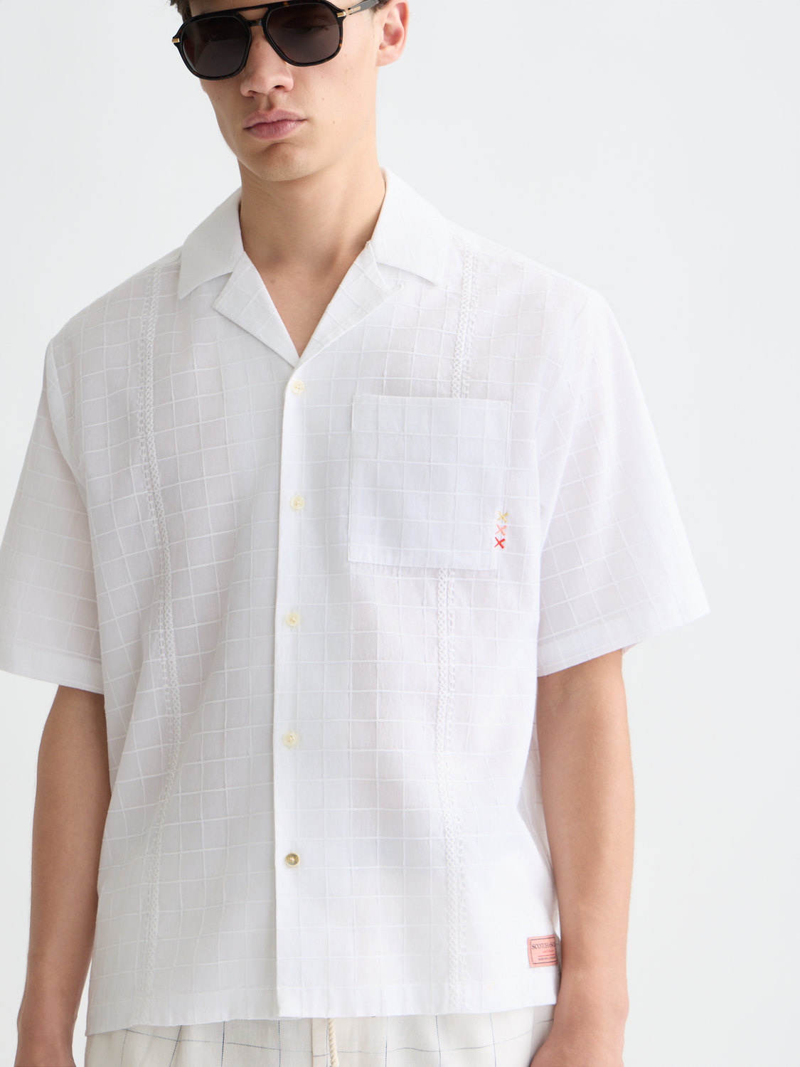 Embroidered short sleeved shirt - Scotch & Soda AU