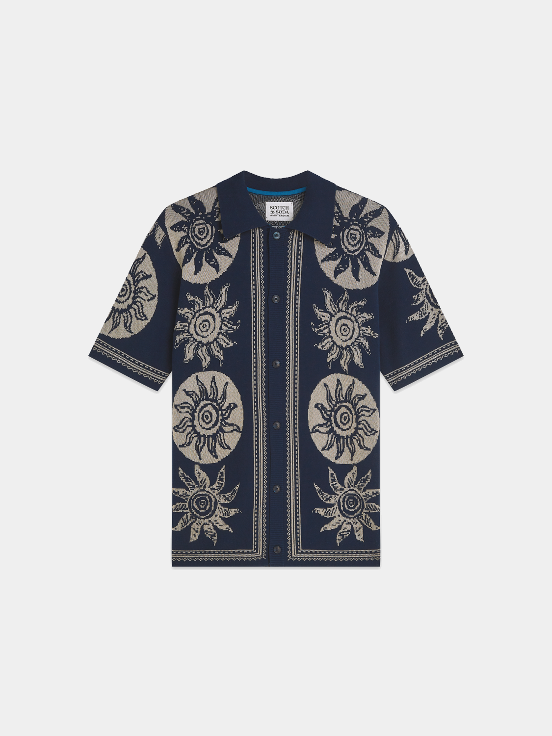 Knitted jaquard short sleeved shirt - Scotch & Soda AU